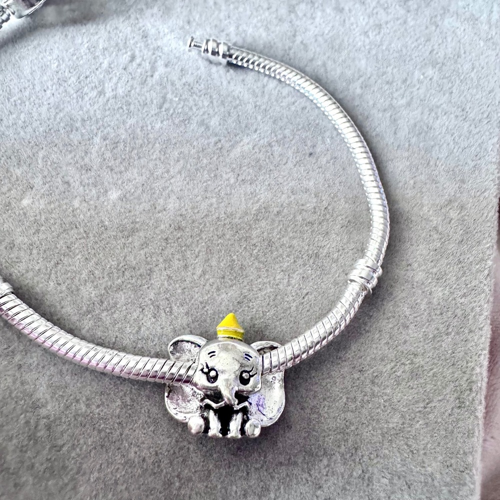 Silver Dumbo Elephant Bead Charm fits PANDORA - Picture 6 of 9
